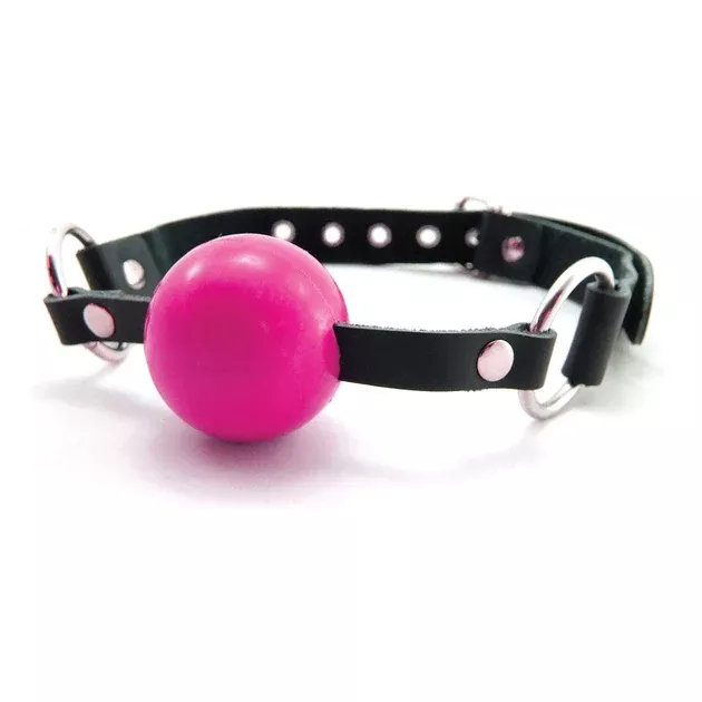Sex Kitten Leather and Silicone Ball Gag