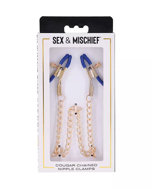 Sex & Mischief Cougar Chained Nipple Clamps