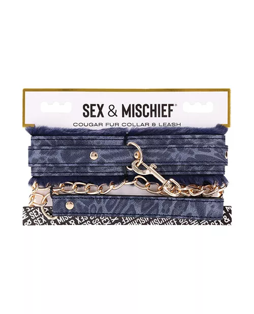 Sex & Mischief Cougar Fur Collar & Leash