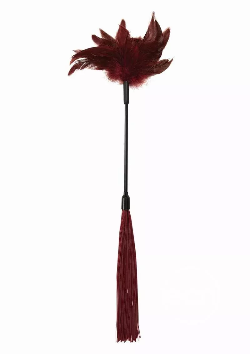 Sex & Mischief Enchanted Feather Tickler - Black/Red