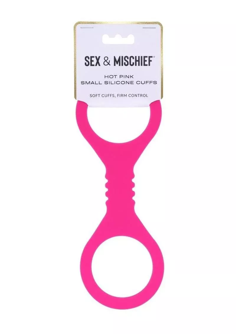 Sex & Mischief Hot Pink Silicone Cuffs