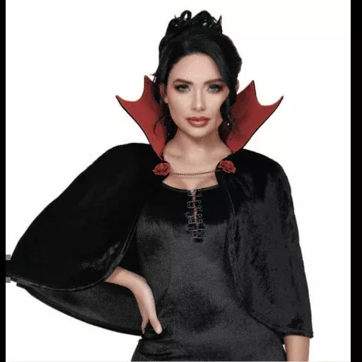 Sexy Velvet High Collar Vampire Cape