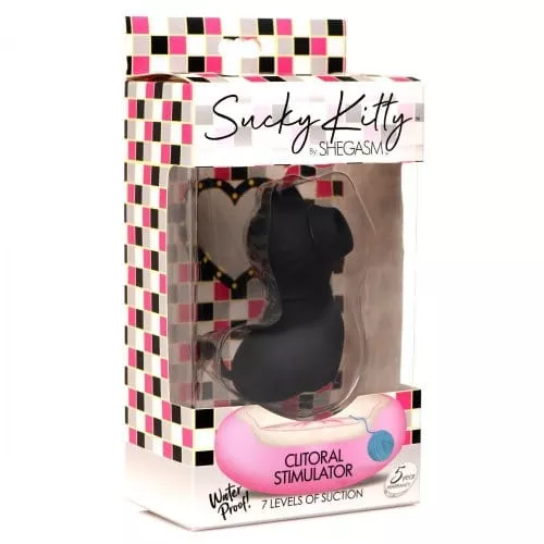Shegasm Sucky Kitty 7x Clitoral Stimulator - Black
