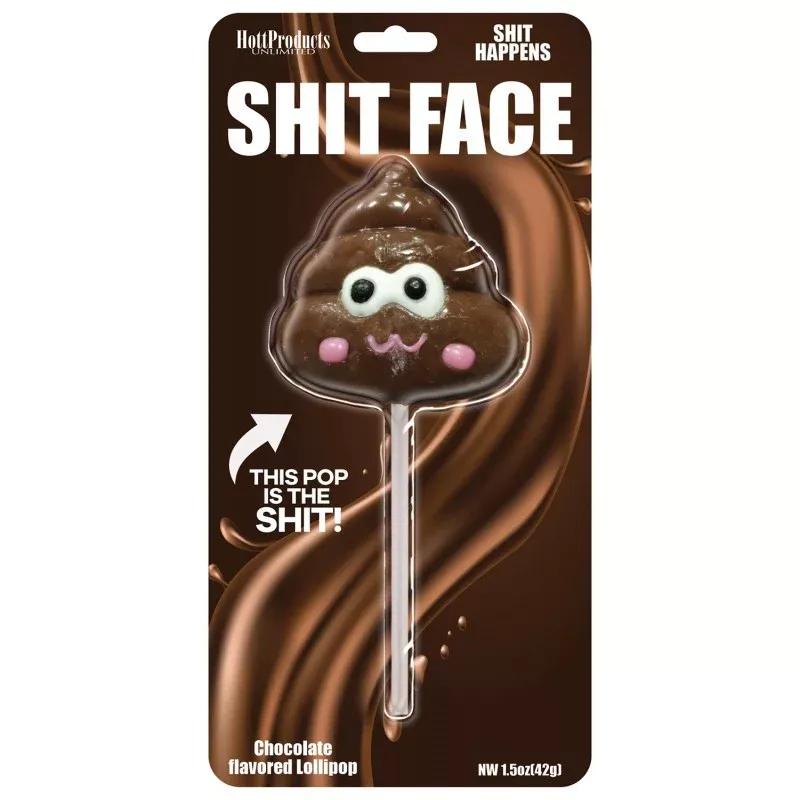 SHIT FACE Chocolate Flavored Lollipop - HOTT PRODUCTS
