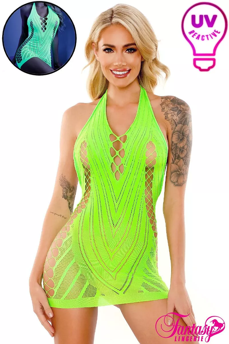 Shock Value UV Dress with Open Back
