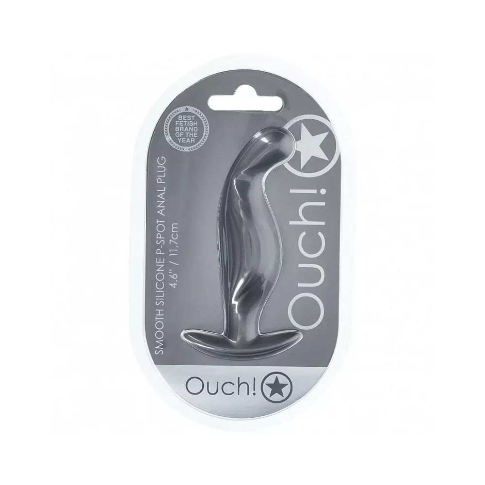 Shots Ouch! Smooth Silicone P-Spot Anal Plug 4.6 in.