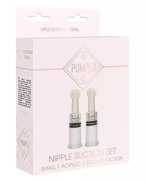 Shots Pumped Nipple Suction Set Small Clear