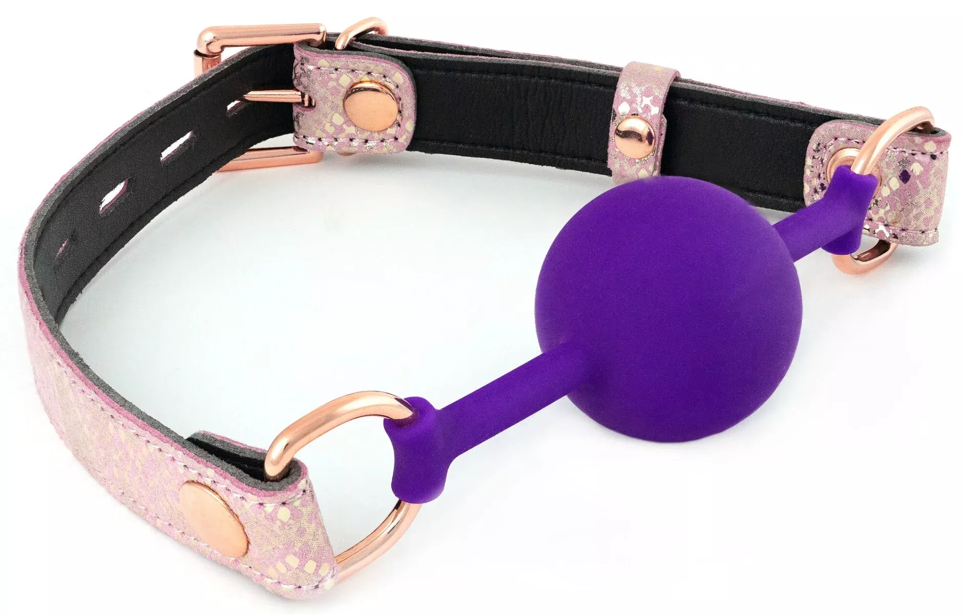 Silicone Gag Interchangeable Pink Snake Print - SPARTACUS