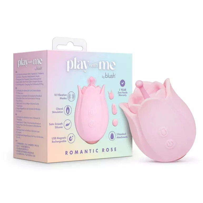 Silicone Rosebud Vibrator - 10 Vibration Modes, Customized Sensations, Clitoral and Nipple Stimulation