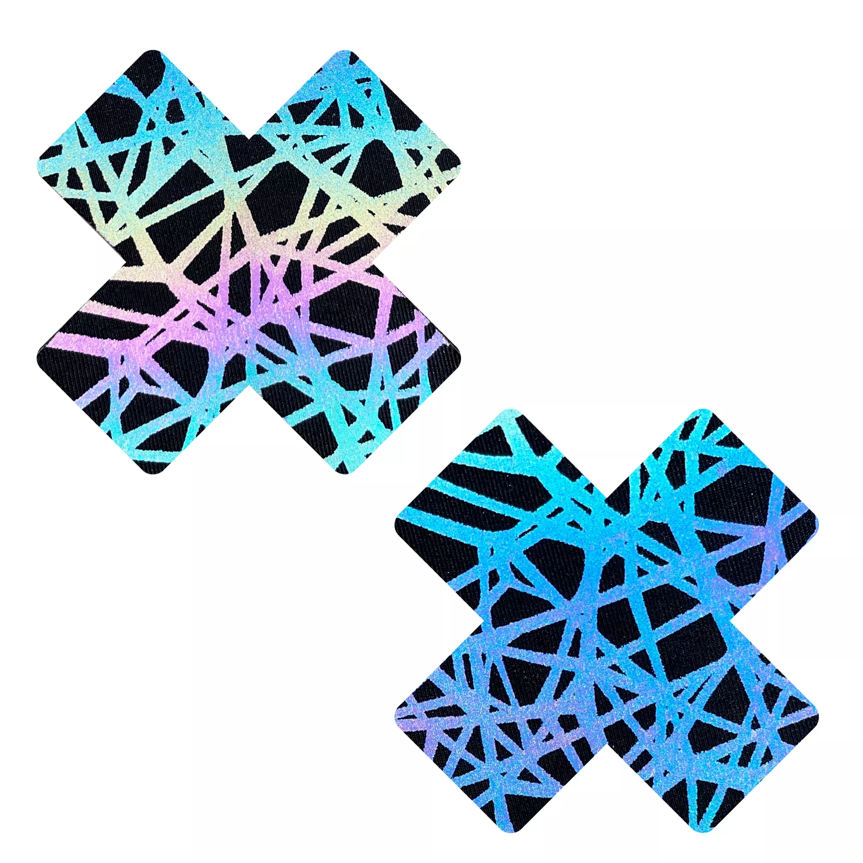Silly String Rainbow Reflective X Cover Pasties
