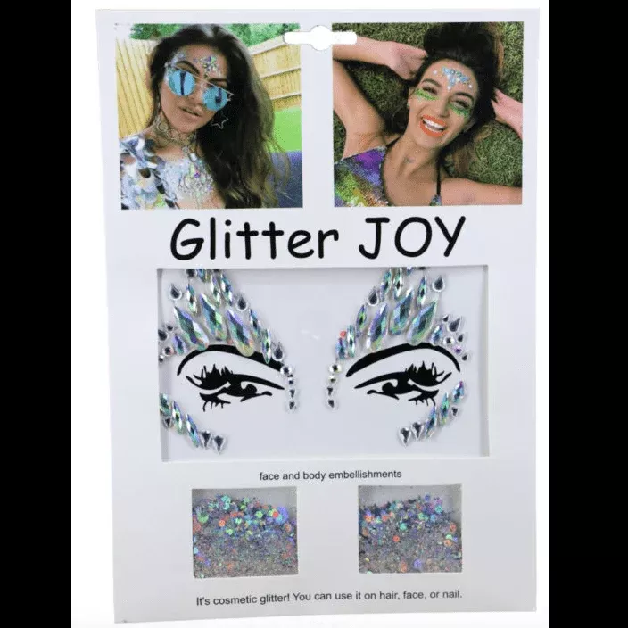 Silver Lining Holographic Face Jewels & Glitter Pack