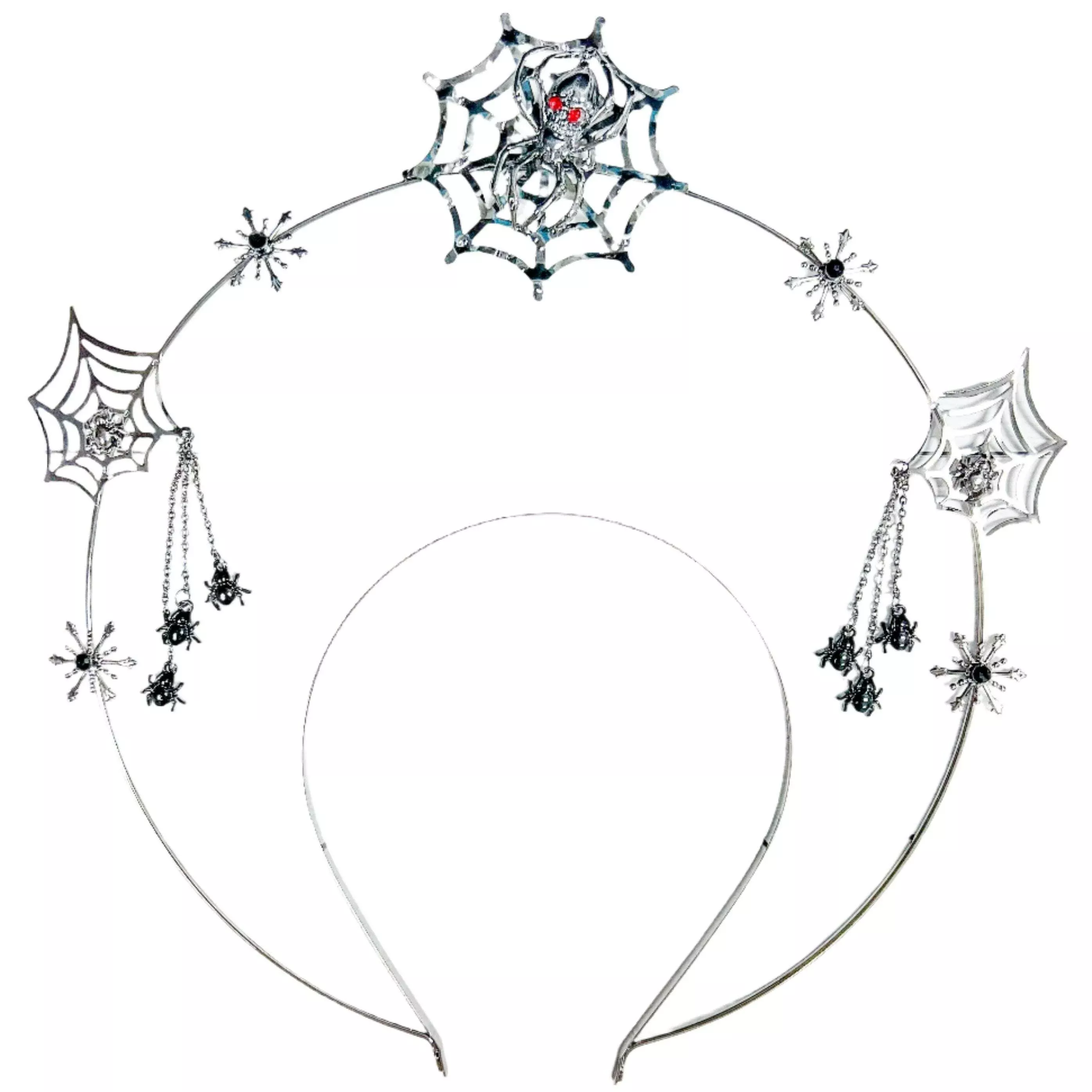 Silver Spiderweb Halo Headpiece