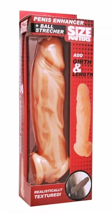 Size Matters Realistic Penis Enhancer With Ball Stretcher