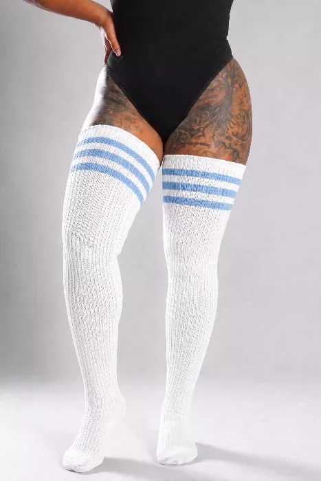Skyline Stripes Thigh High Socks