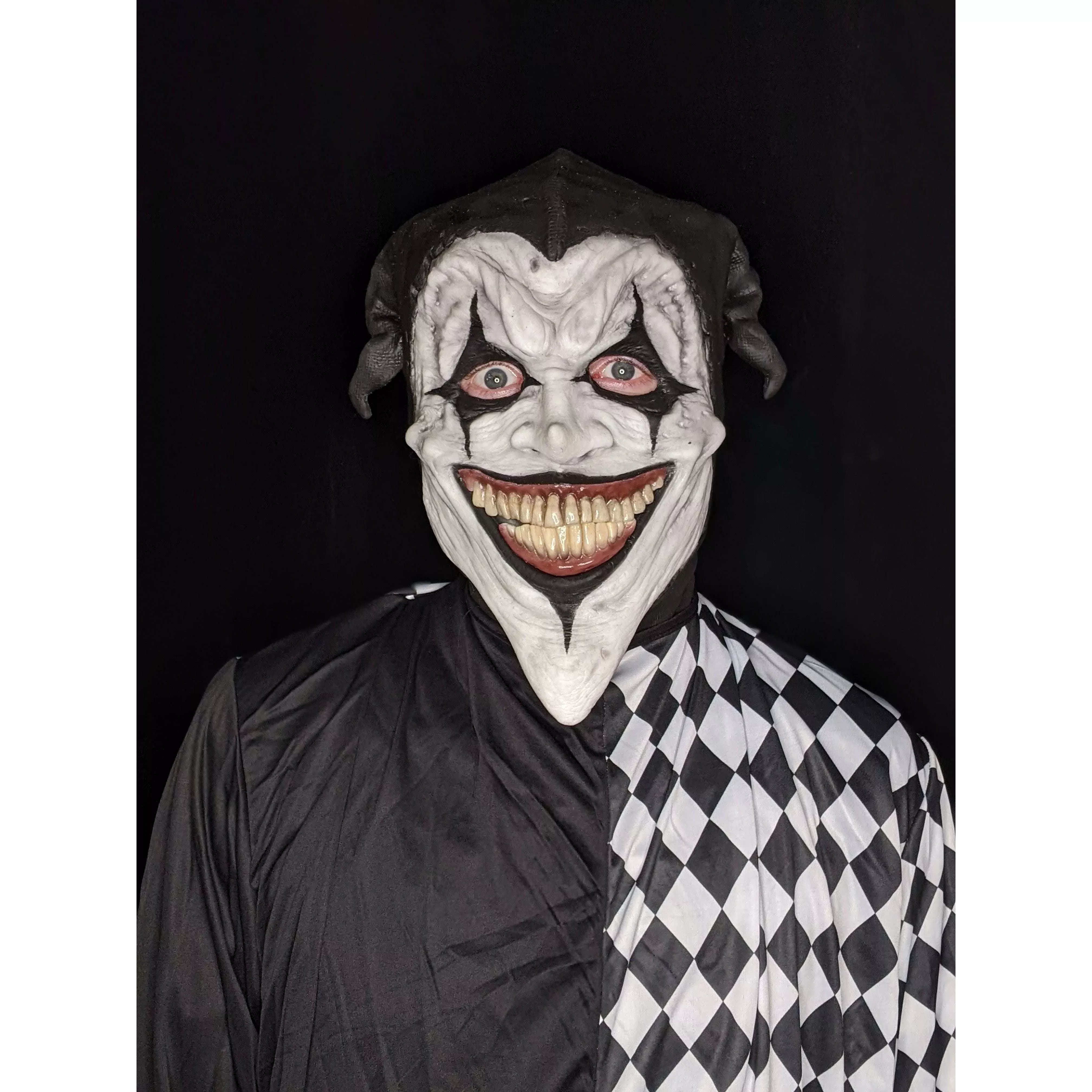 Slapstick (Psycho/Black & White) Silicone Mask