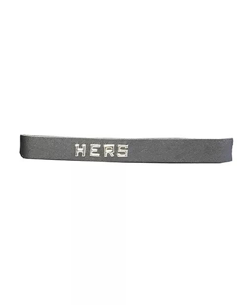 Spartacus HERS Leather BDSM Collar - Black