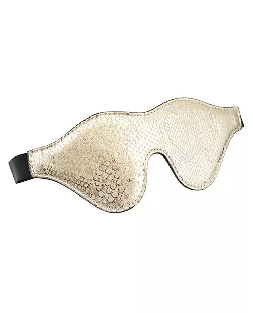 Spartacus Leather Blindfold- White Snakeskin