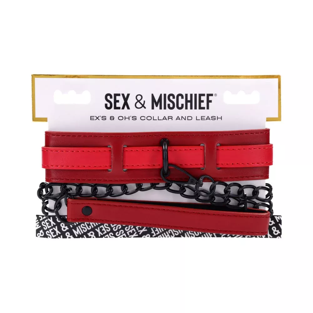 Sportsheets Sex & Mischief Ex's & Oh's Collar and Leash