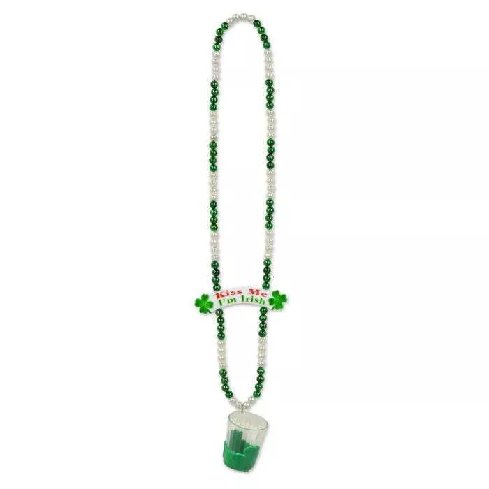 St. Patrick's Day Shot Glass & Banner Beads