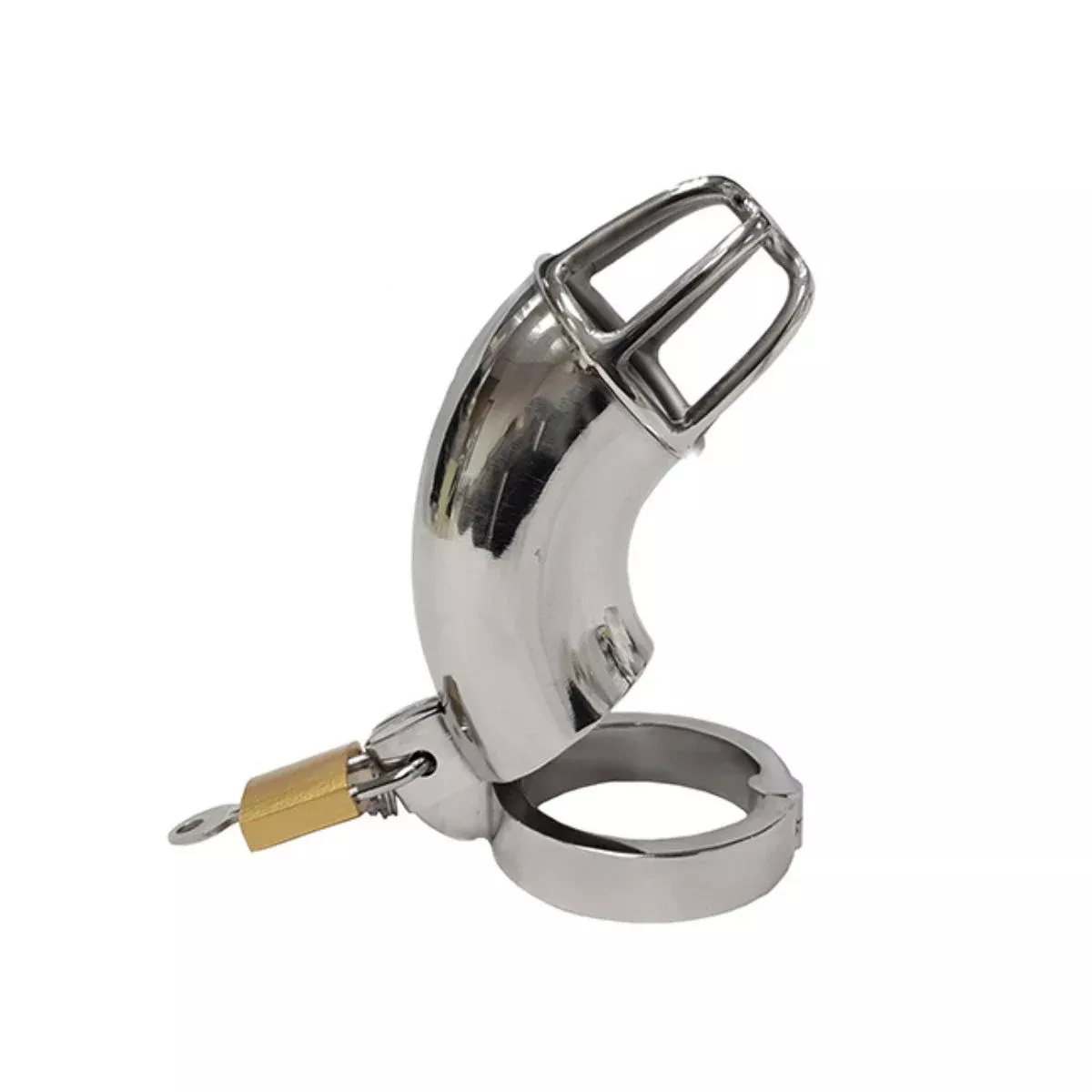 Stainless Steel Cock Cage with Padlock