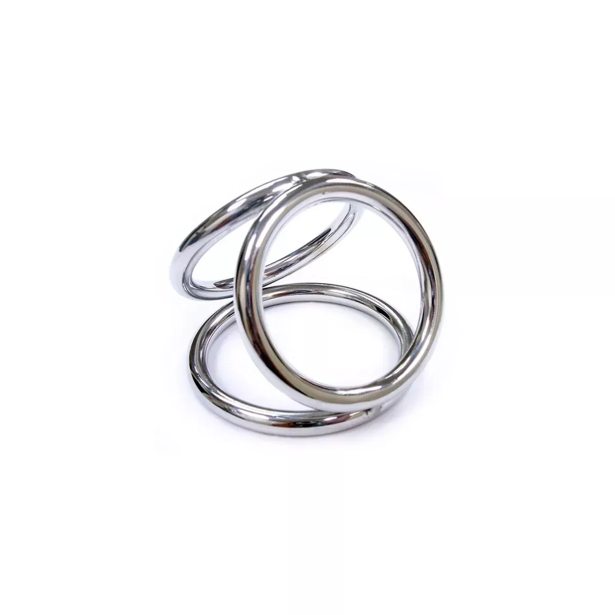 Stainless Steel Triple Cock Ring Cage
