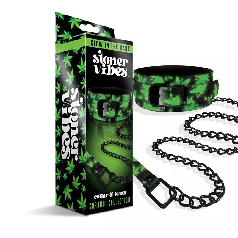 Stoner Vibes Chronic Collection Glow in the Dark Collar&Leash
