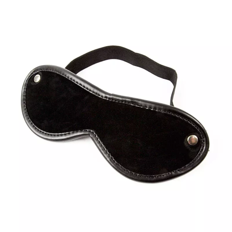 Suede & Faux-Leather Blindfold