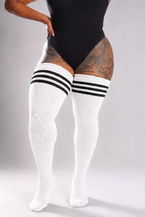 Summit Stripes Thigh High Socks