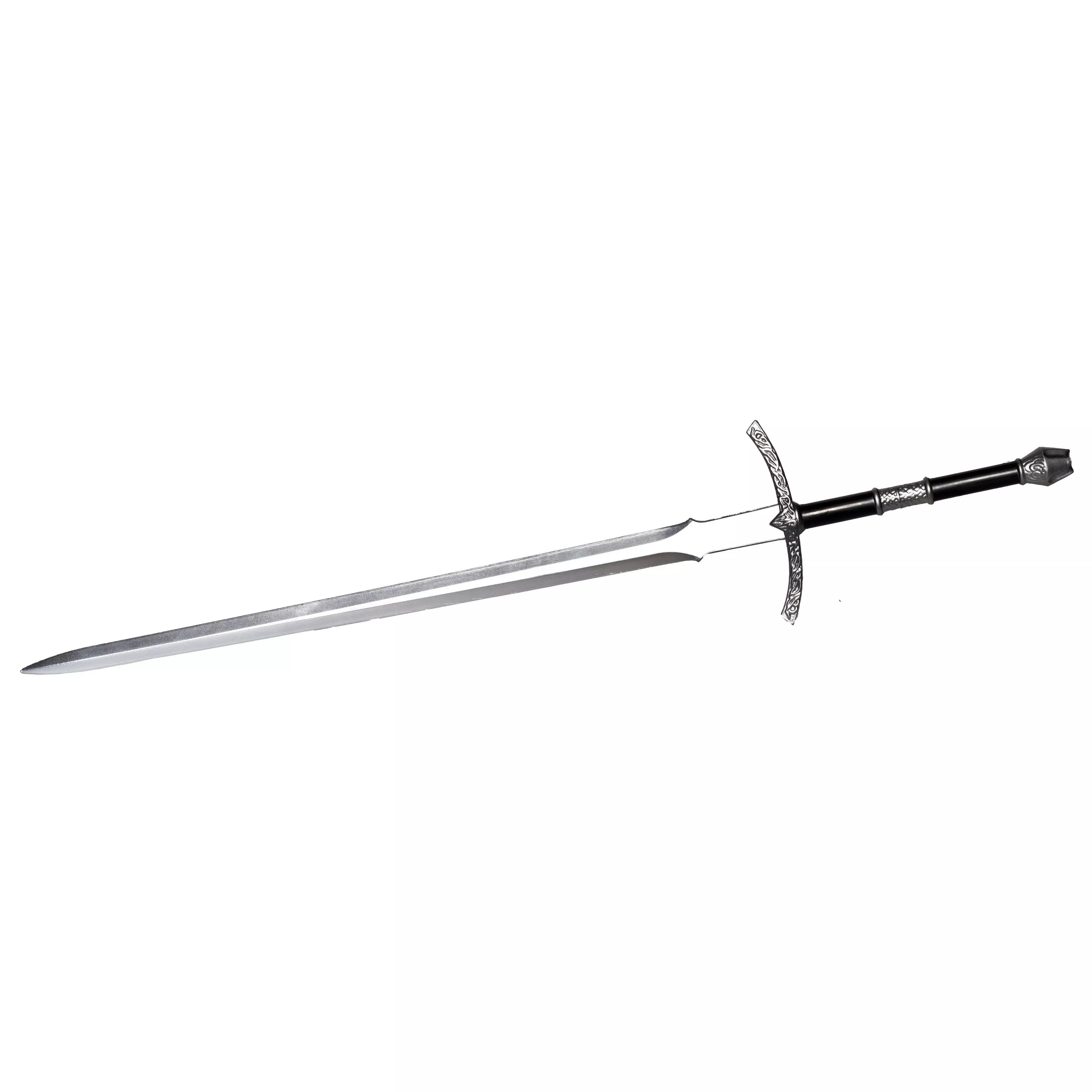 Sword with Black Handle and Silver Band