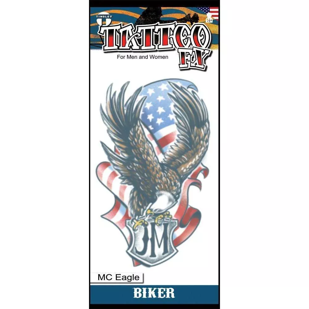 Tinsley Biker Temporary Tattoo Transfers
