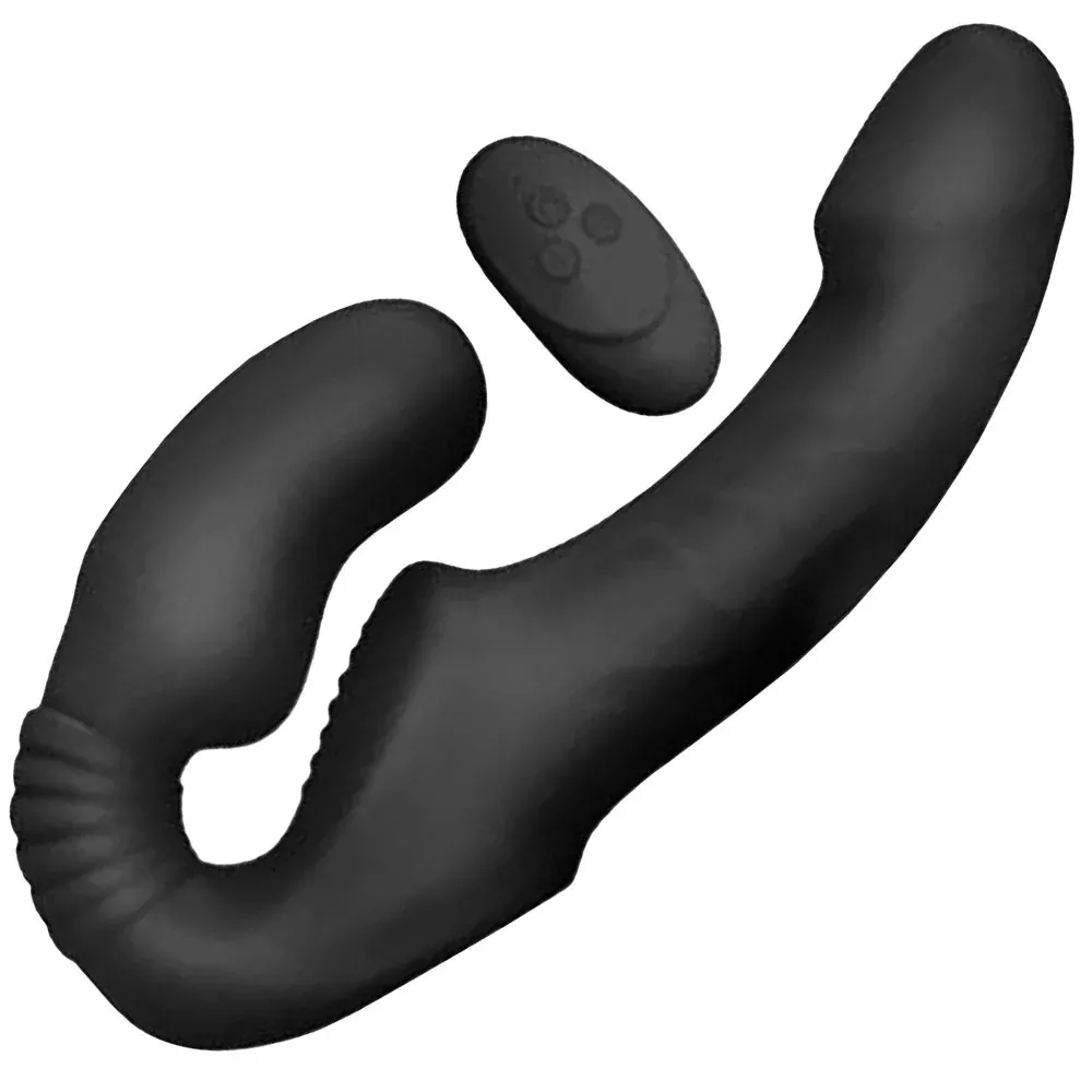 Together - Remote Control Silicone Vibrating Strapless Strap On