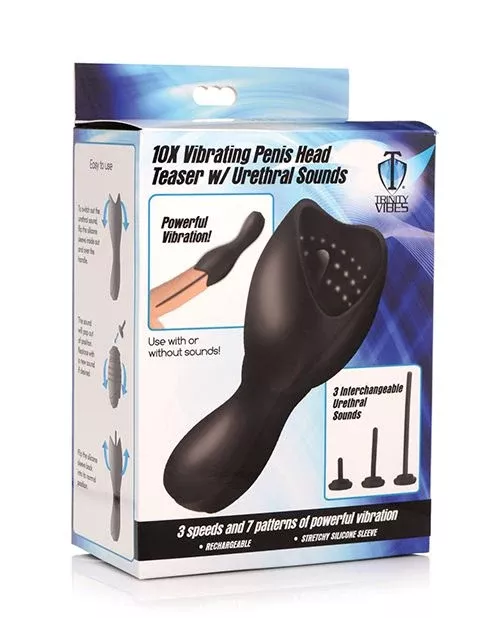 Trinity Men Vibrating Penis Head TeaserWith Urethral Sounds