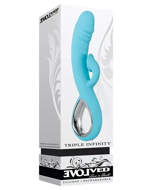 Triple Infinity Heated Suction Vibe - Teal