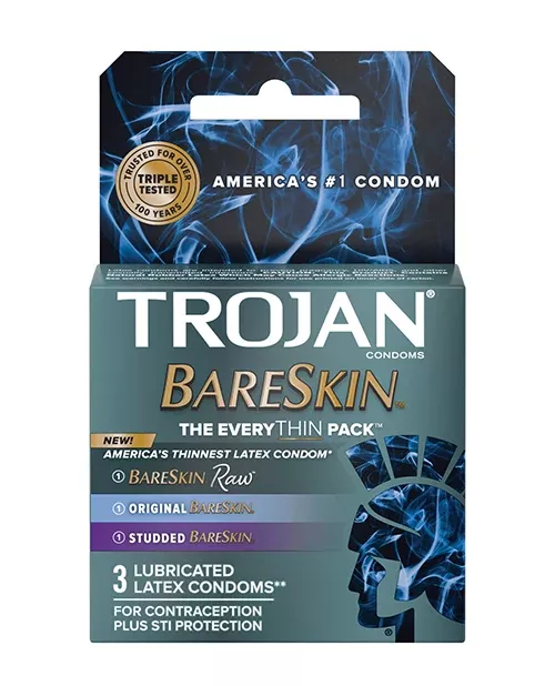 Trojan Bareskin Everythin Condom - 3pk