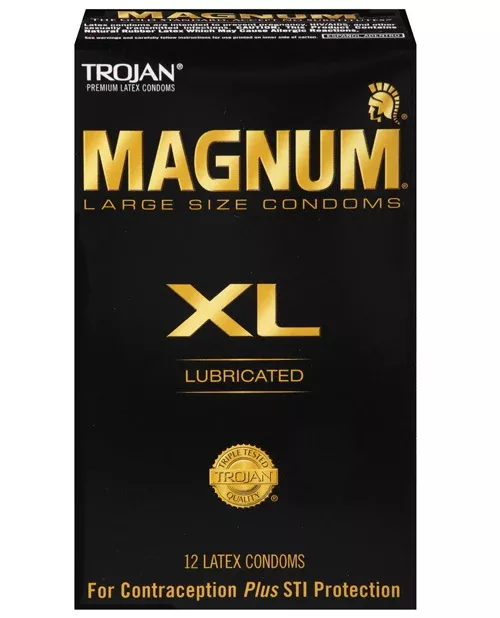 Trojan Magnum XL Lubricated Condom - 12 pack