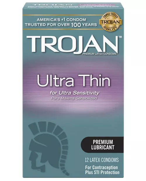 Trojan Ultra Thin Condoms - 12 pack