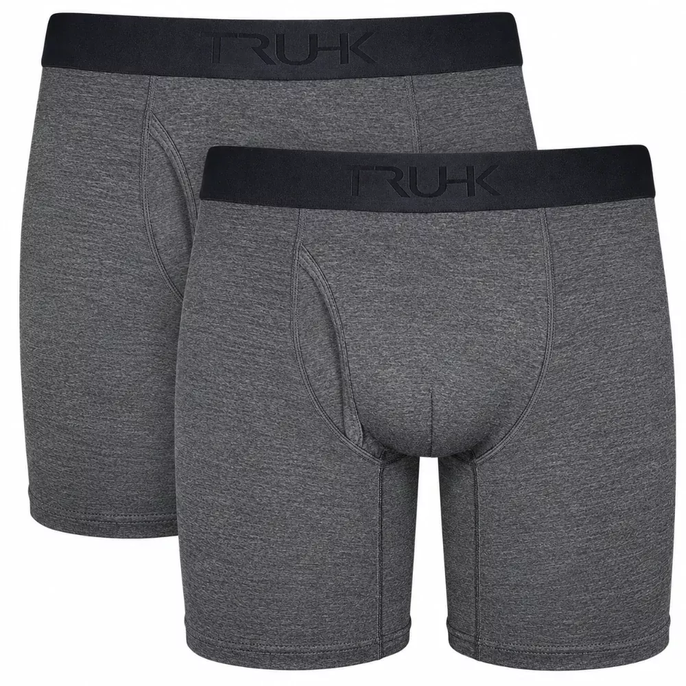 TRUHK Classic Boxer STP/Packing Underwear - Side Opening 2 Pack - Gray - Multipack