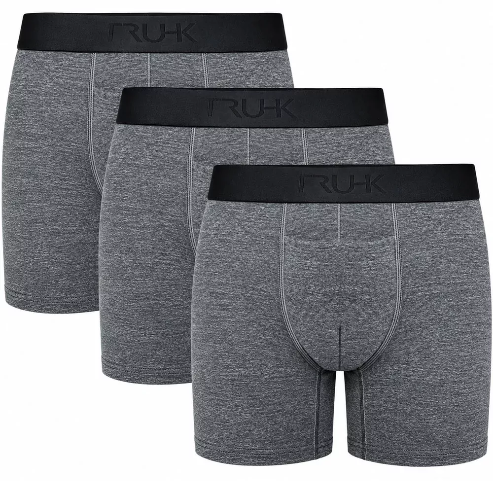 TRUHK High Rise Boxer Packing Underwear 3 Pack - Gray - Multipack