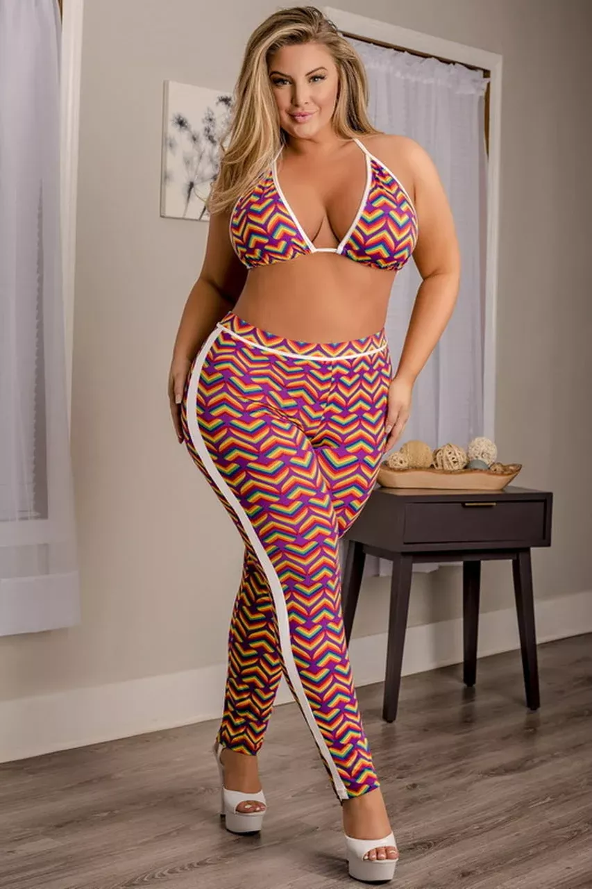 Tuxedo Leggings Plus Size Lingerie