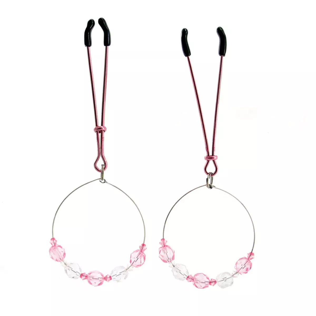 Tweezer Clamps Pink Hoops