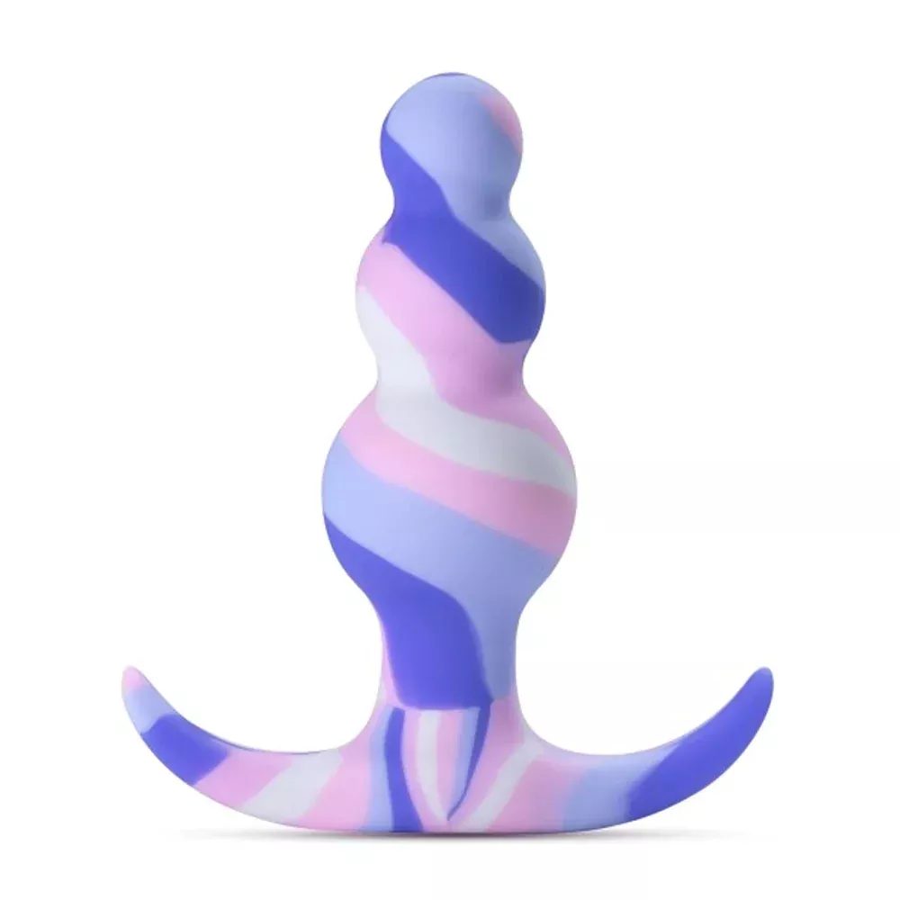 Twilight Silicone Anal Plug - Multi Swirl