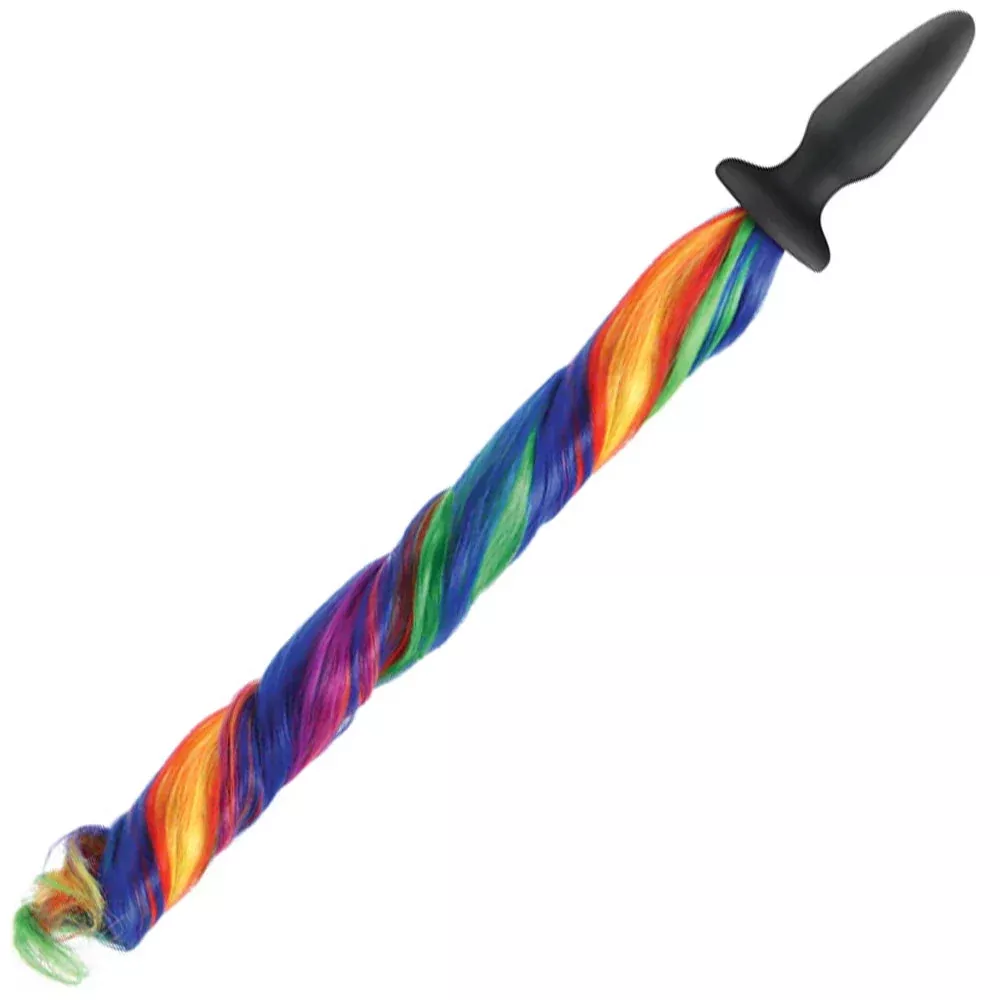 Unicorn Tails Silicone Anal Plug and Rainbow Tail