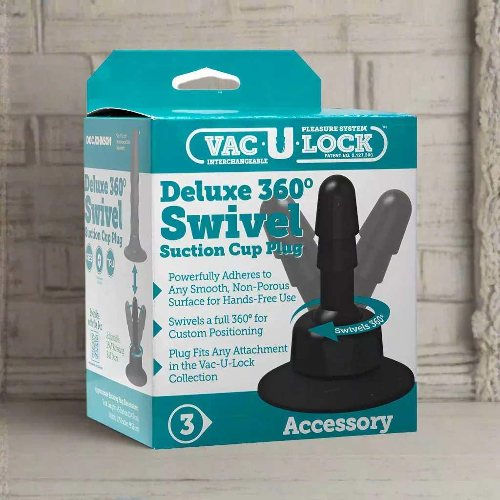 Vac-U-Lock - Deluxe 360° Swivel Suction Cup Plug