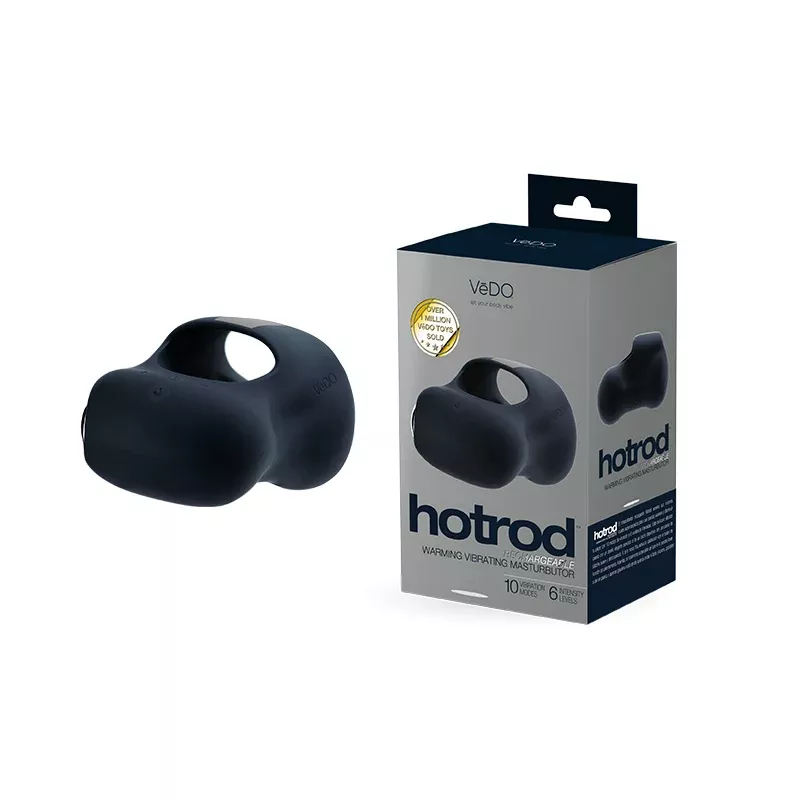 Vedo Hotrod Rechargeable Warming Masturbator Just Black