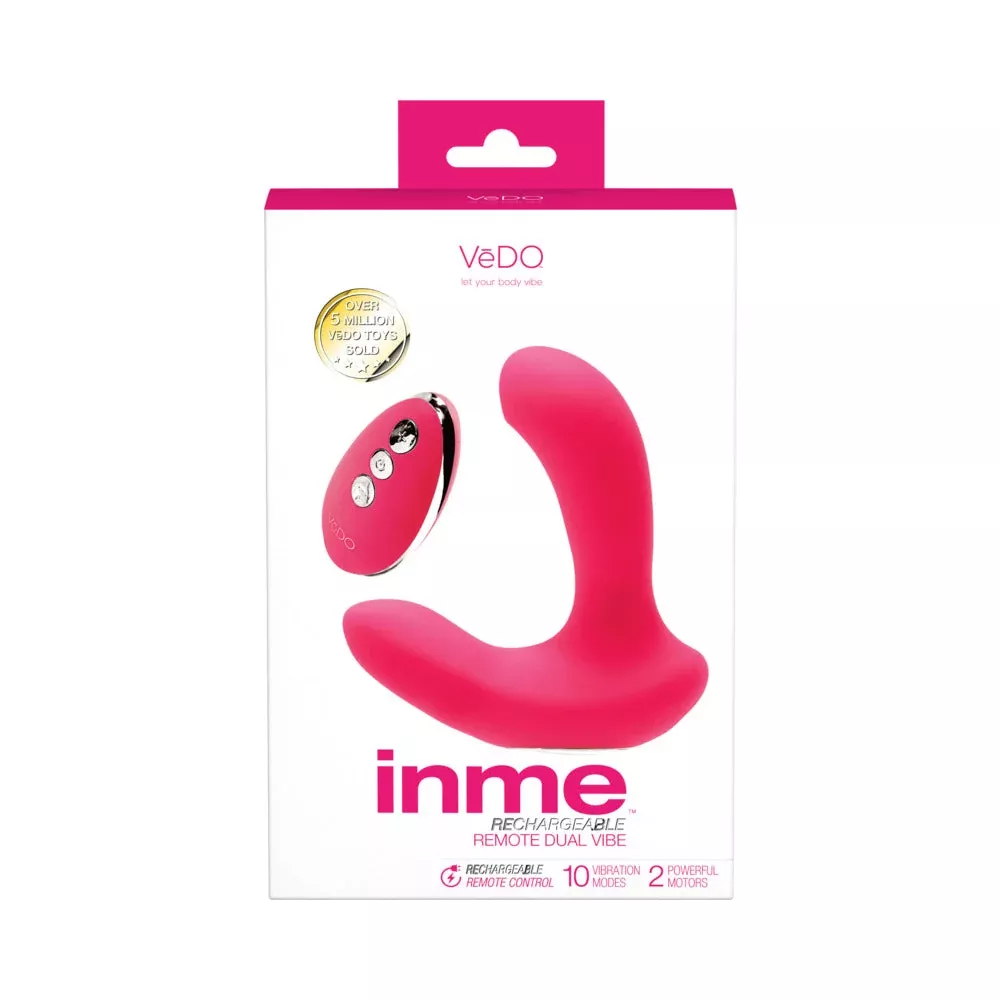 VeDO Inme Rechargeable Dual Vibe with Remote Pink