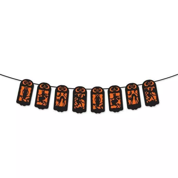 Vintage Halloween Streamer-Silhouettes