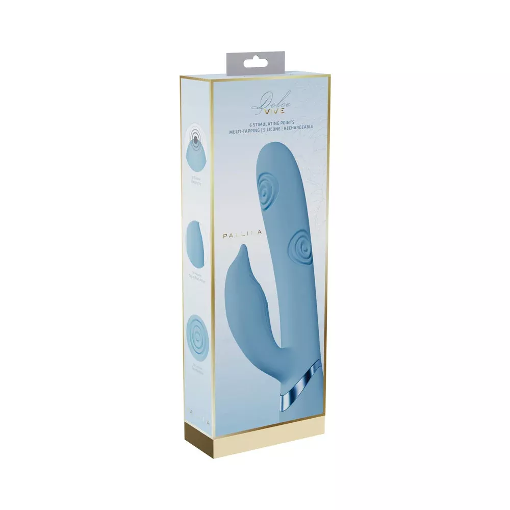 VIVE Pallina Rechargeable G-Spot and Tapping Beads Clit Stimulator Blue