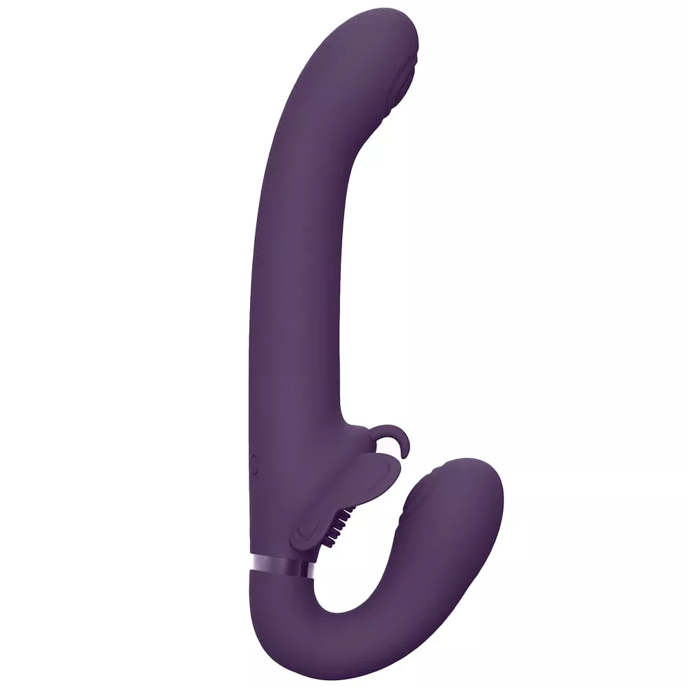 VIVE Satu Pulse-Wave & Vibrating Strapless Strapon - Purple