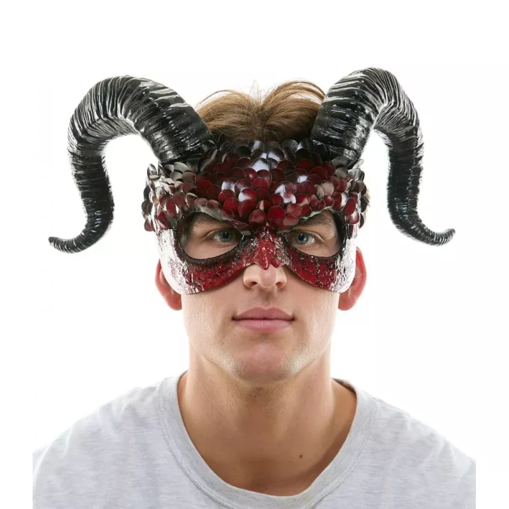 Voodoo Scale Mask with Horns