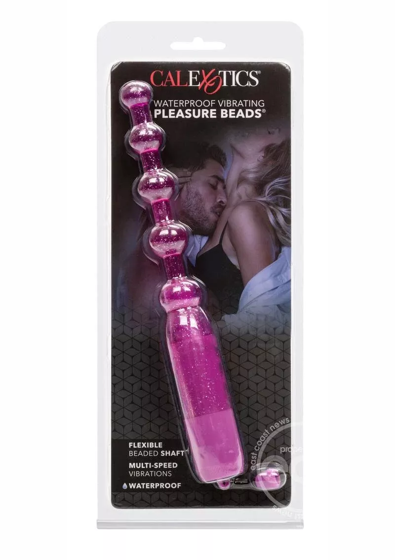 Waterproof 7.5In Jelly-Soft Vibrating Pleasure Beads with Multi-Speed Vibrations & Retrieval Cord